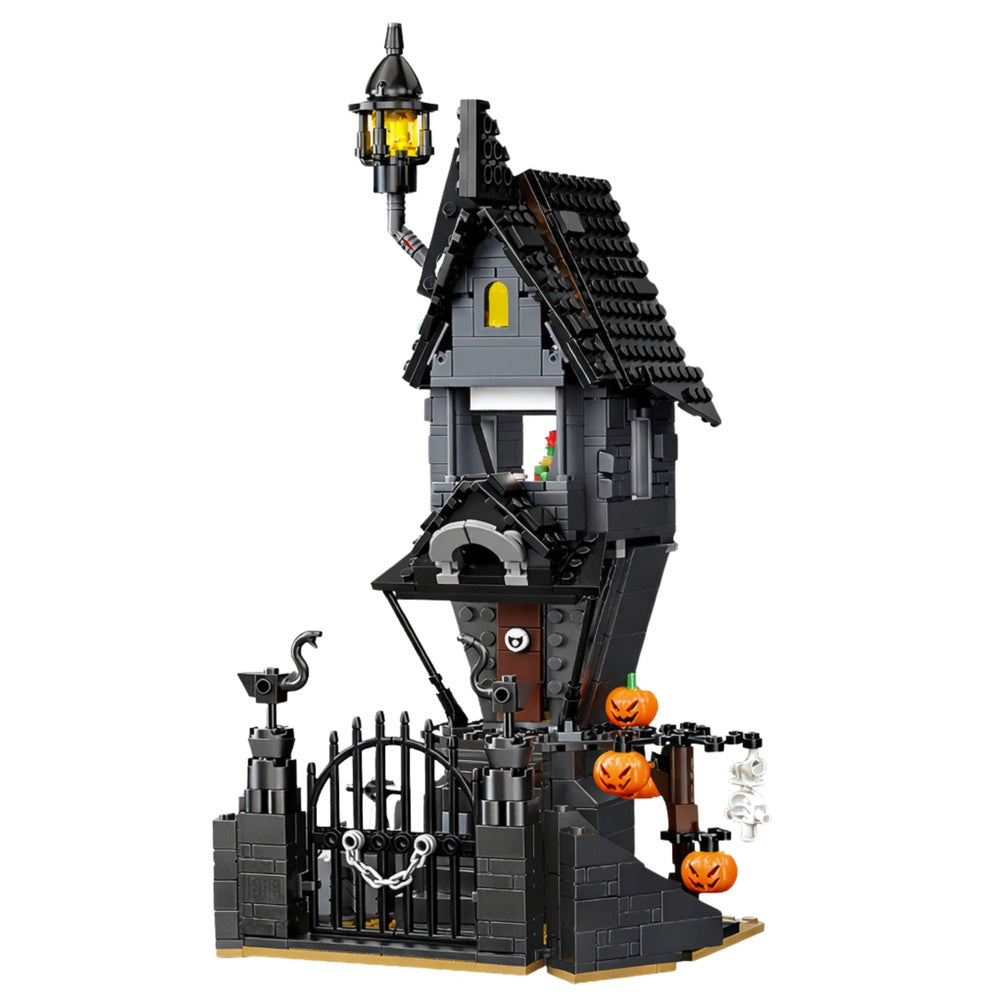 Set de constructie Casa Bantuita Turn de Halloween, 581 piese, Lean 23701