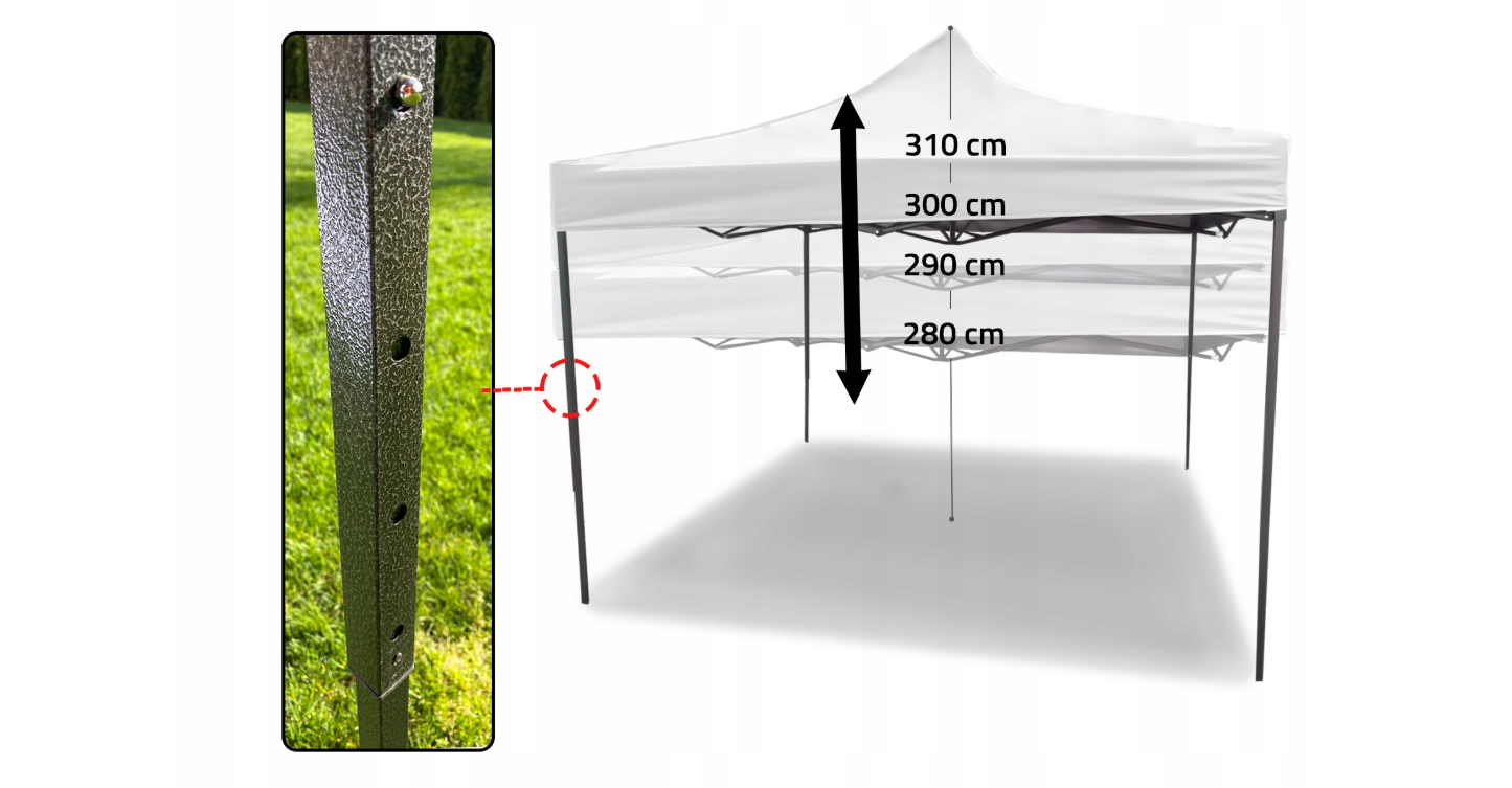 Cort pavilion cu 3 pereti, 3 x 3 m, MalTec 112811