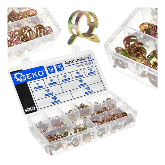 Set cleme pentru cabluri, 8-18 mm, 135 bucati, Geko G03622