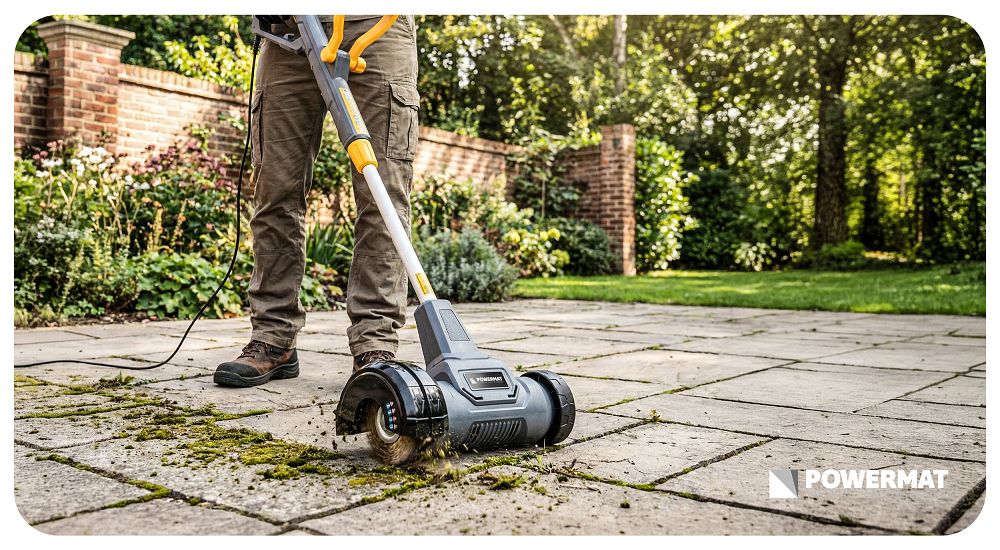 Masina pentru curatare rosturi pavele PM-EKT-800T, 800 W, Powermat PM1504