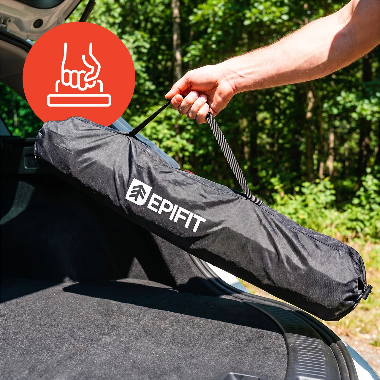 Scaun pliabil pentru camping  EpiFit GO100, negru, capacitate maxima 120 kg, MalTec 114248