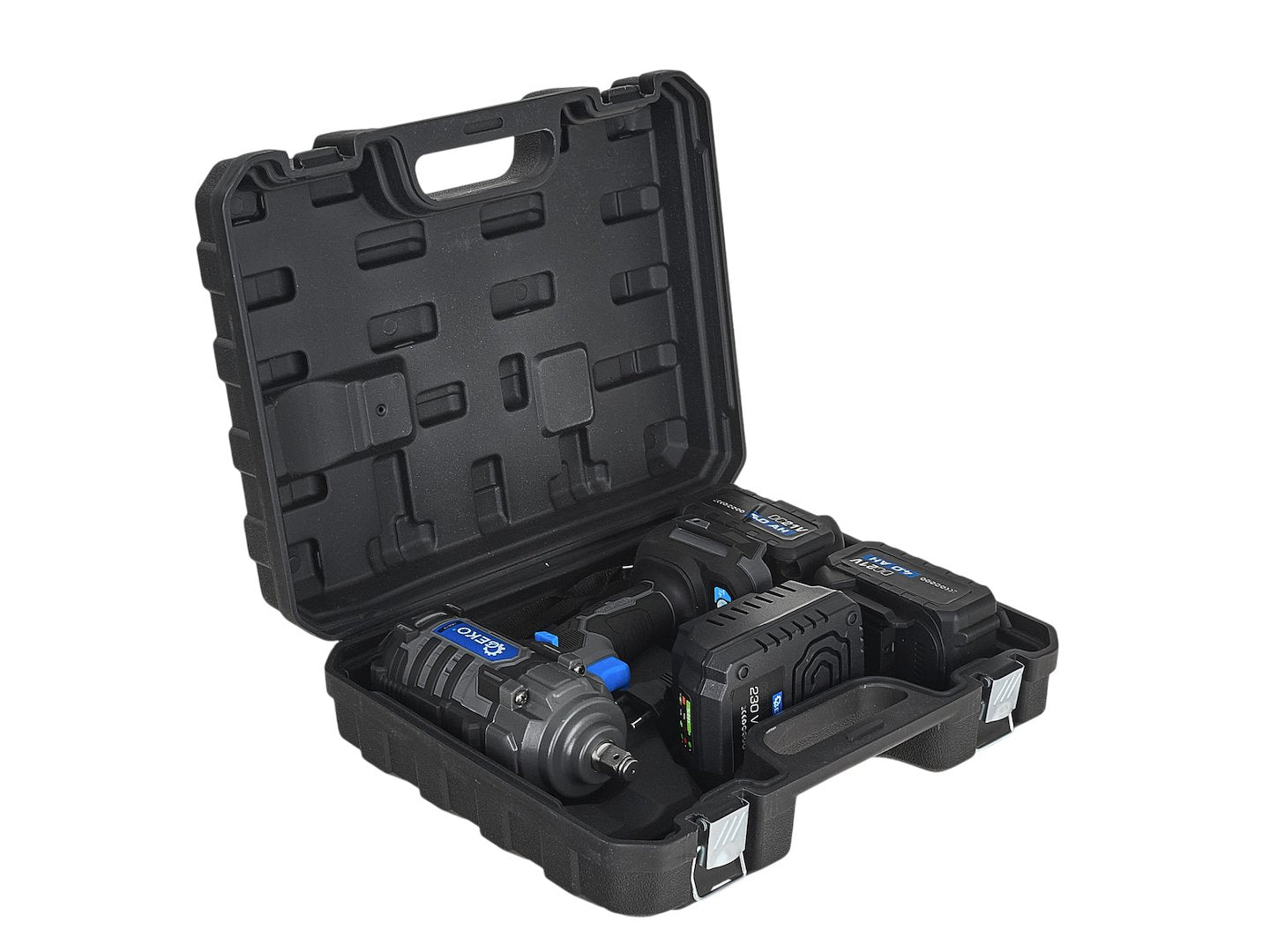 Cheie de impact pentru roti cu acumulator, 850Nm, 2x4.0Ah, 21V, Geko G80679