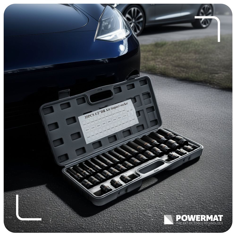 Set chei tubulare de impact PM-ZNU-832, 8-32 mm, 1 / 2", 35 bucati, Powermat PM1380