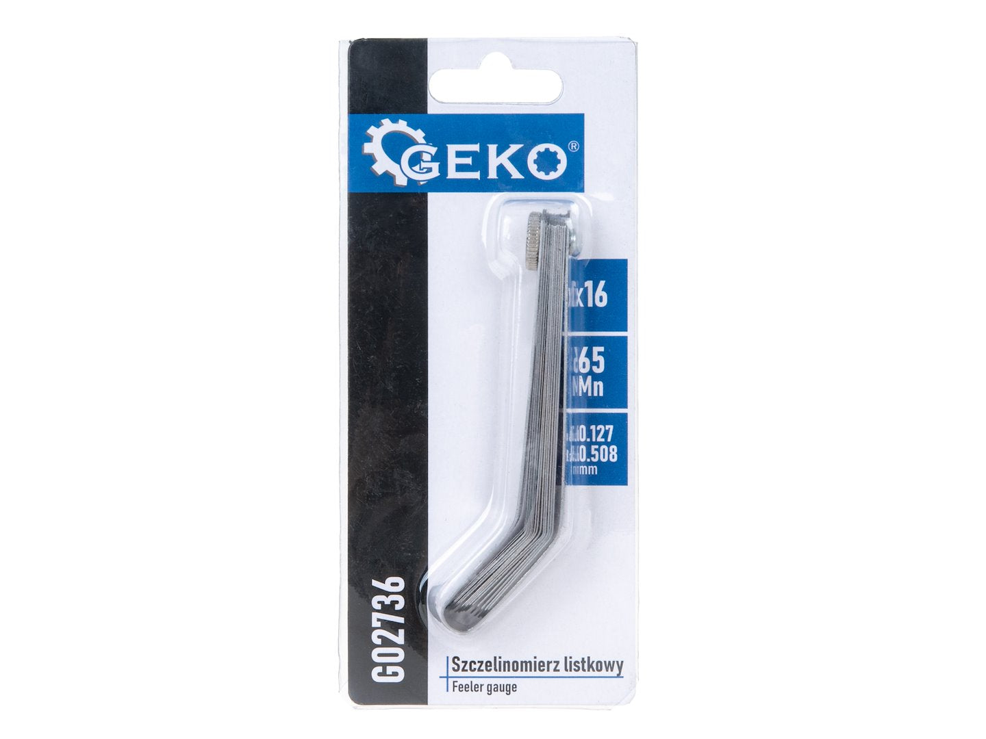 Set lere grosime, 0,127 – 0,508 mm, 16 bucati, Geko G02736