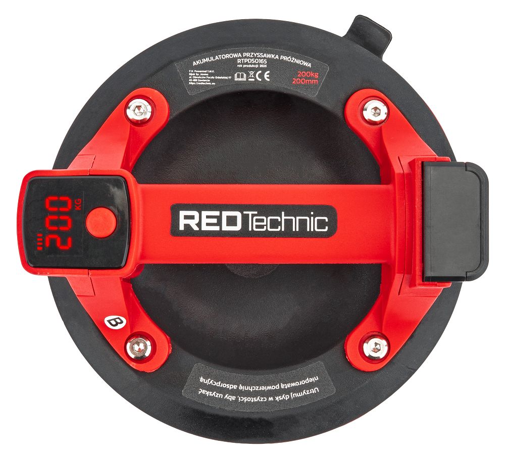 Ventuza cu vid 200 mm, Red Technic RTPDS0165