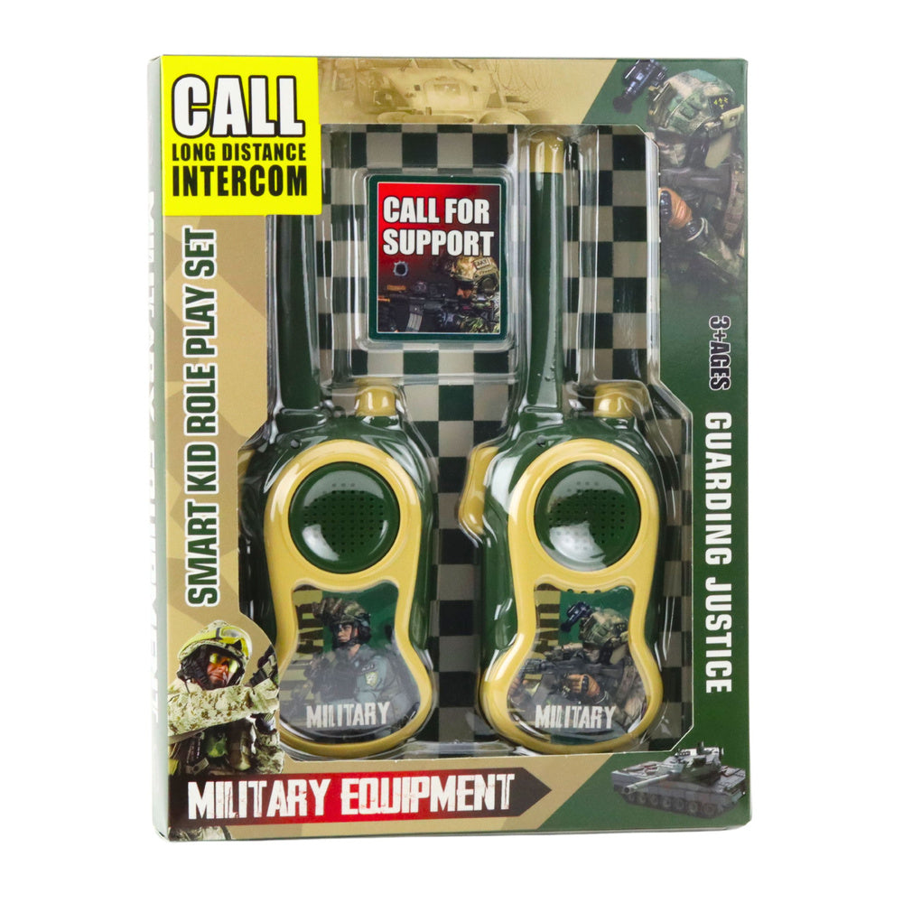 Set 2 walkie talkie militare pentru copii, 20.5 x 7.5 x 3.5 cm, Lean 27741
