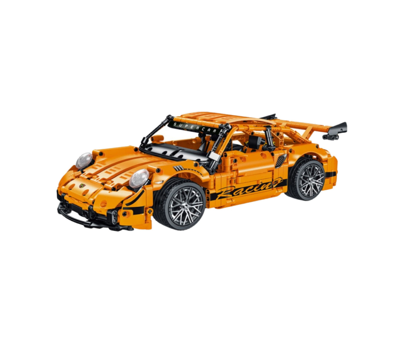 Set de constructie masina de curse GT, portocaliu, 1:14, 1268 piese, Lean 23706