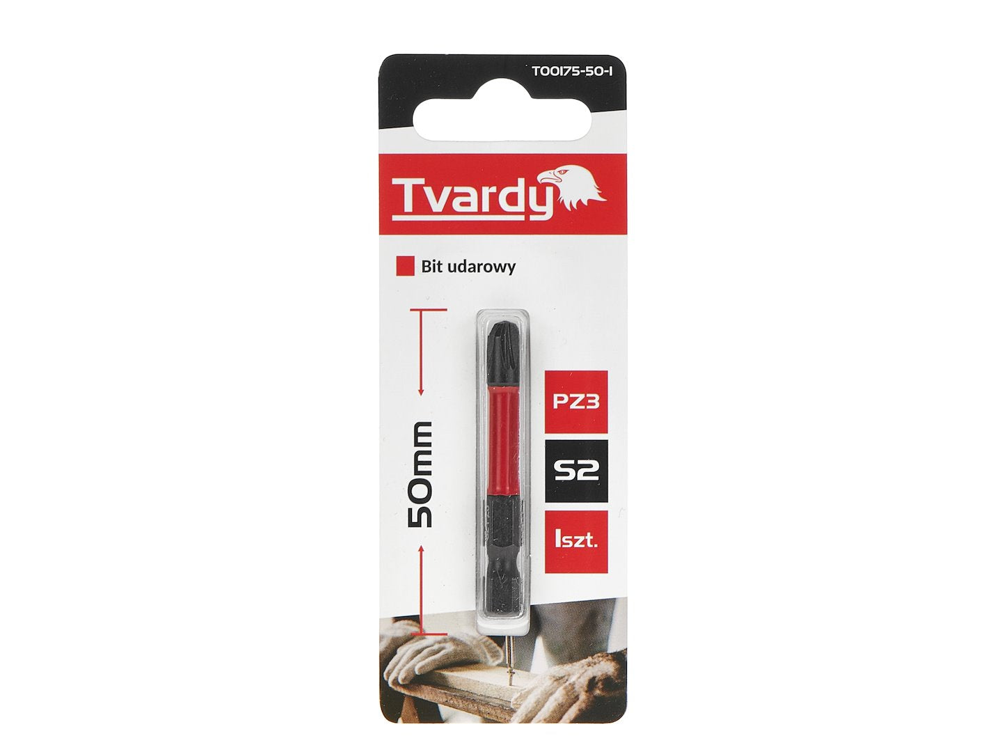 Bit de impact PZ3, 50 mm, Tvardy T00175-50-1