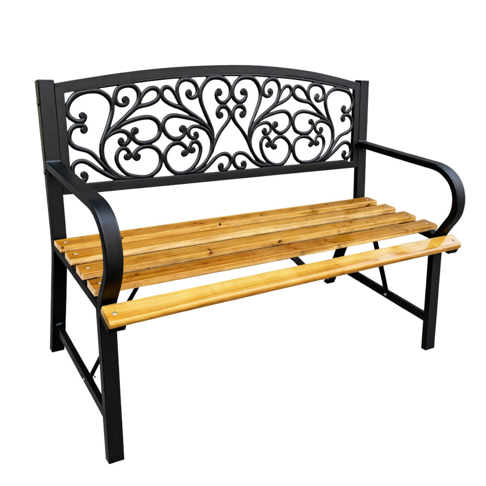 Banca dce lucru Park Terrace cu spatar metalic, 118 cm, Lean 29326