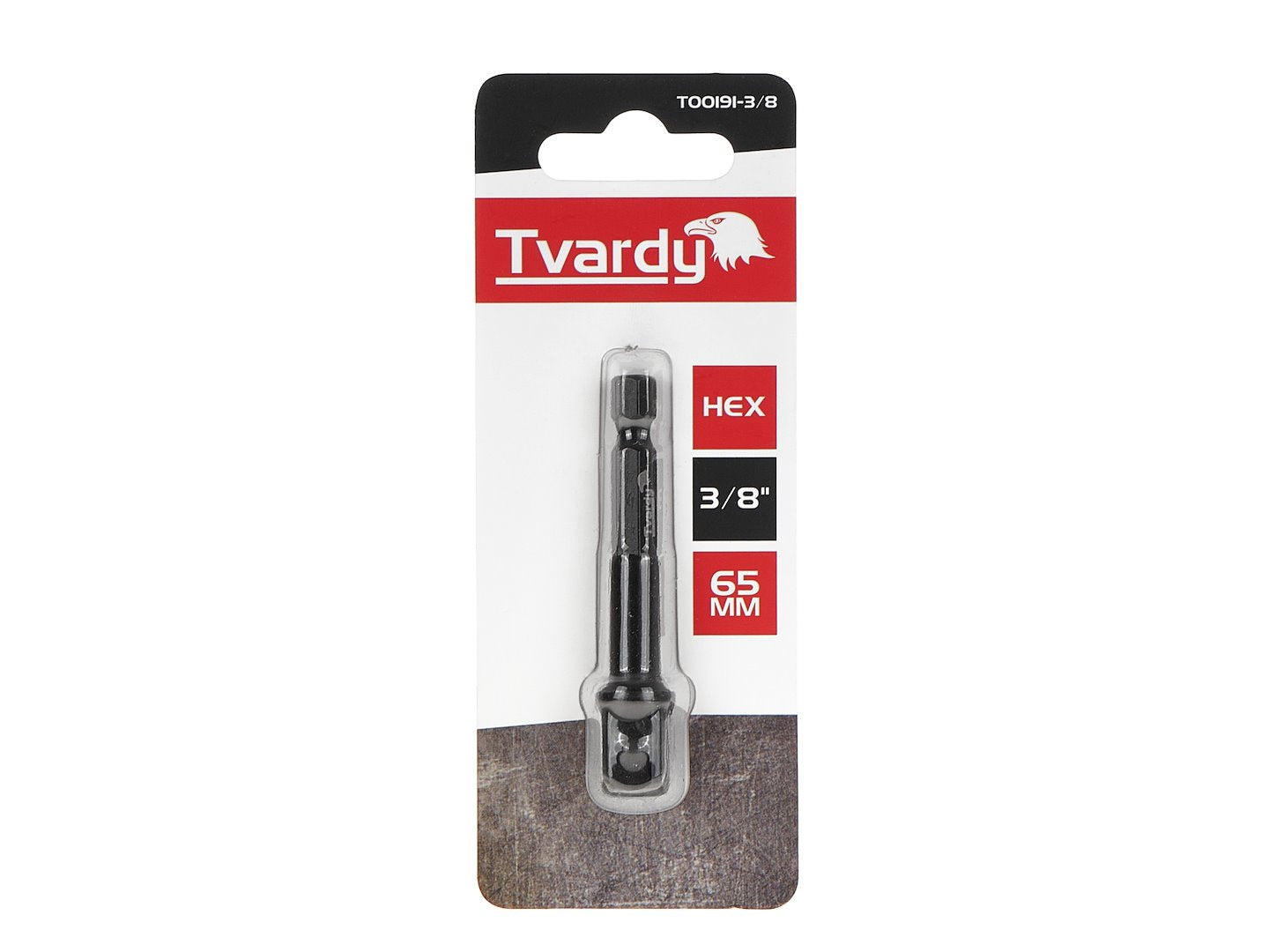 Adaptor biti de impact 3 / 8", 65 mm, Tvardy T00191-3/8