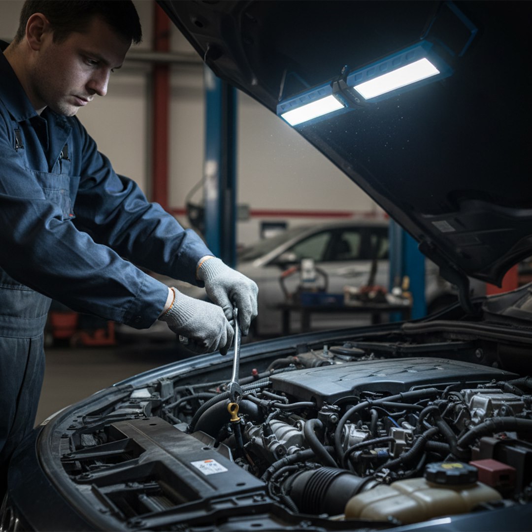 Lanterna pliabila de lucru LED COB cu magnet, 10W, 4000mAh, 1000lm, Geko G15116