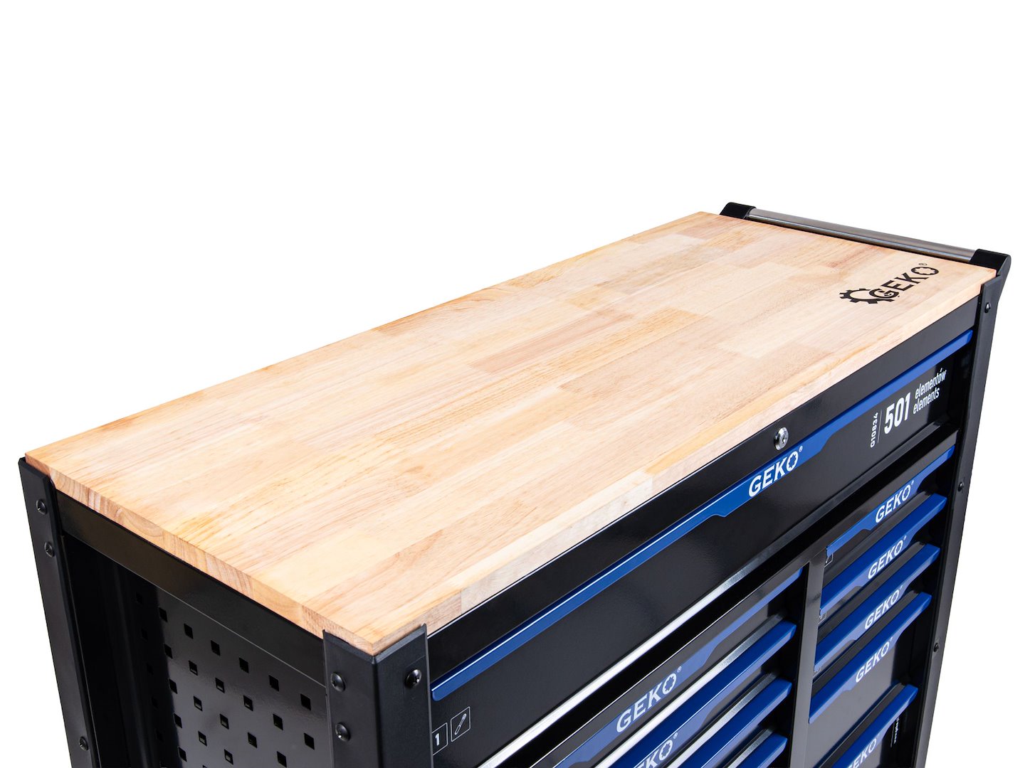 Dulap de scule pentru atelier, 12 sertare, 501 bucati, Geko G10834