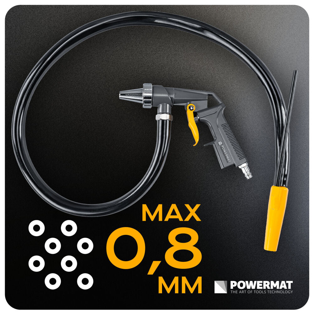 Pistol de sablare cu furtun PM-PDPI-2T, 1 m, Powermat PM1552