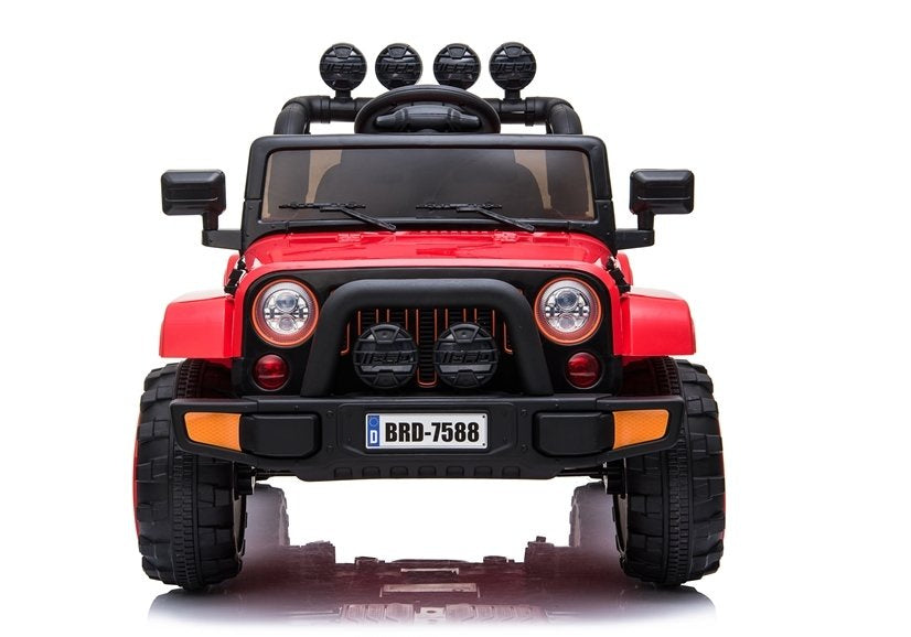 Masinuta electrica Jeep 4 x 4 cu telecomanda, scaun din piele ecologica, Lean 7408