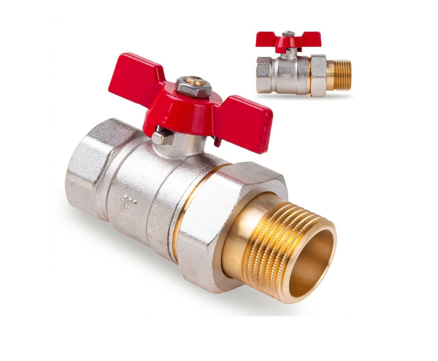 Robinet cu bila tip fluture 1" DN25 cu garnitura de etansare, Geko G70225