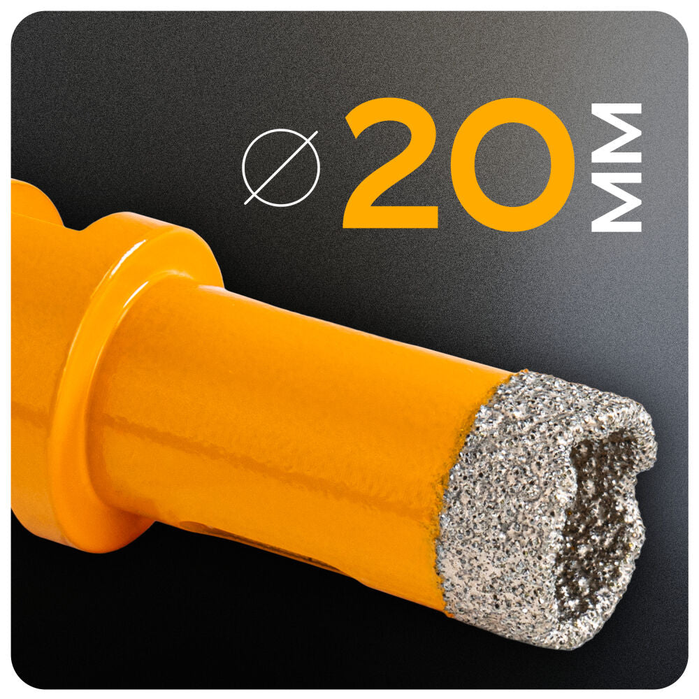 Carota diamantata pentru gresie PM-DWK-20M14M, 20 mm, Powermat PM1570