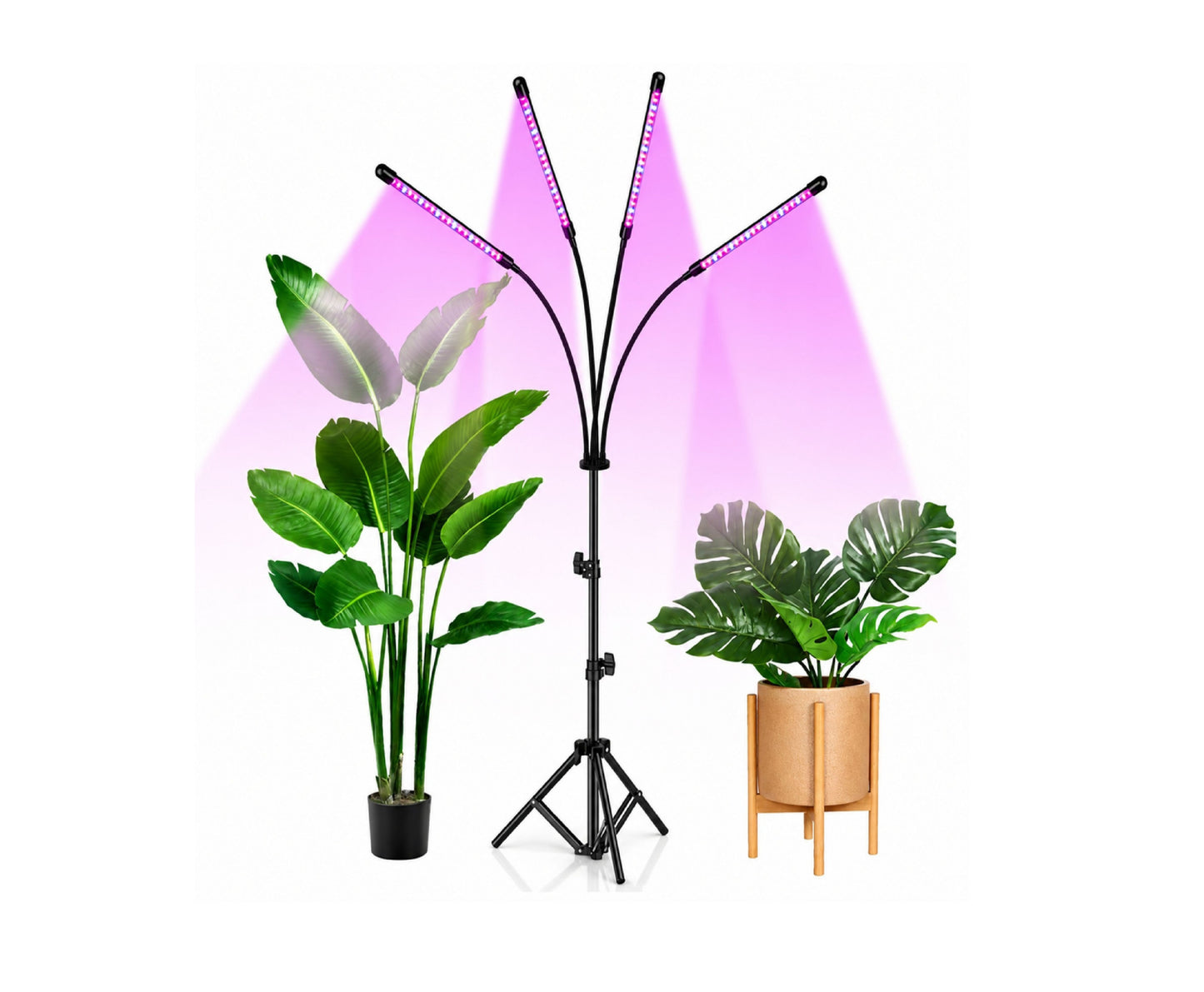 Lampa LED pentru plante cu suport si telecomanda, negru, Lean 29306