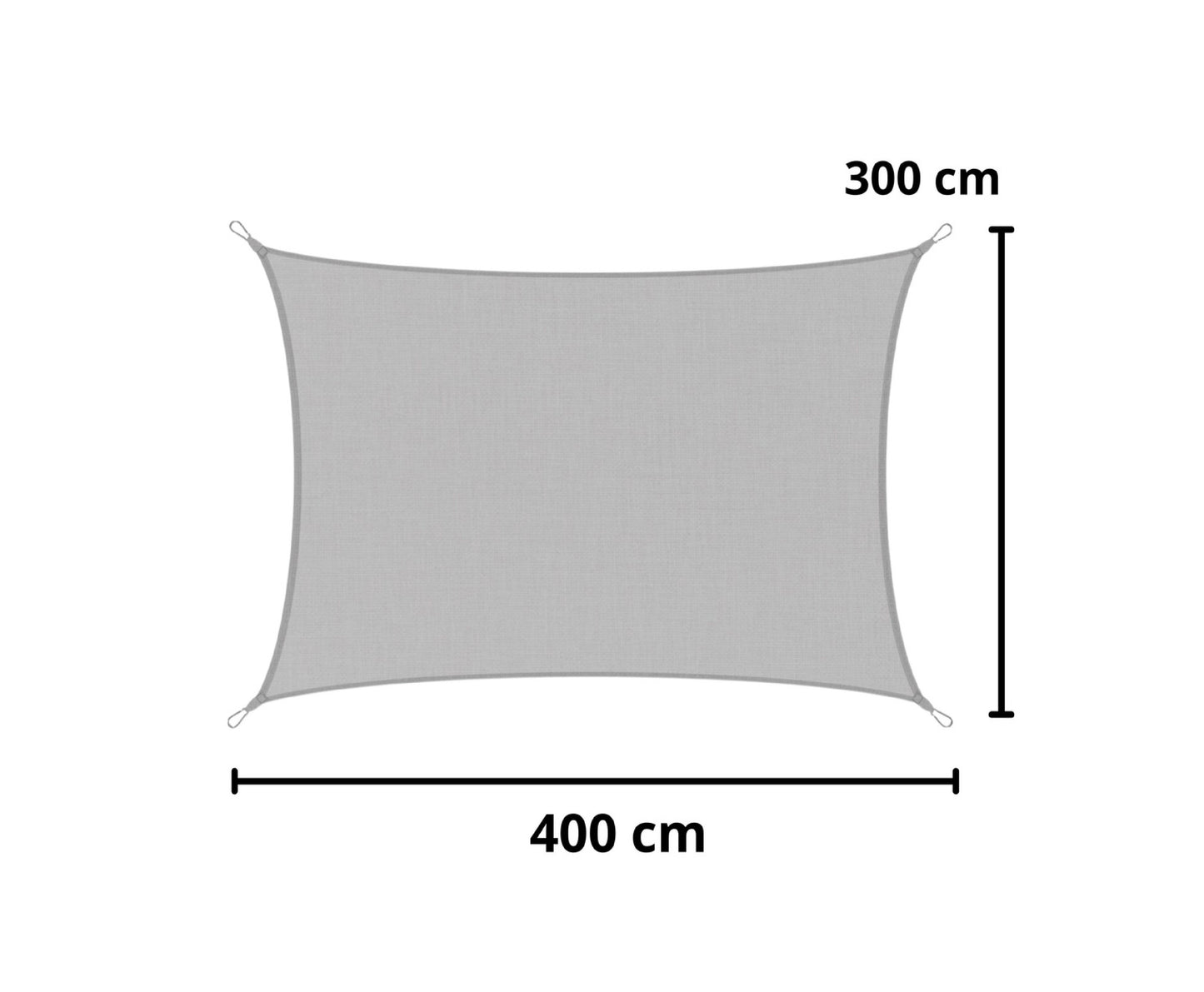 Umbrar de gradina dreptunghiular, gri, 300 x 400 cm, Lean 29248