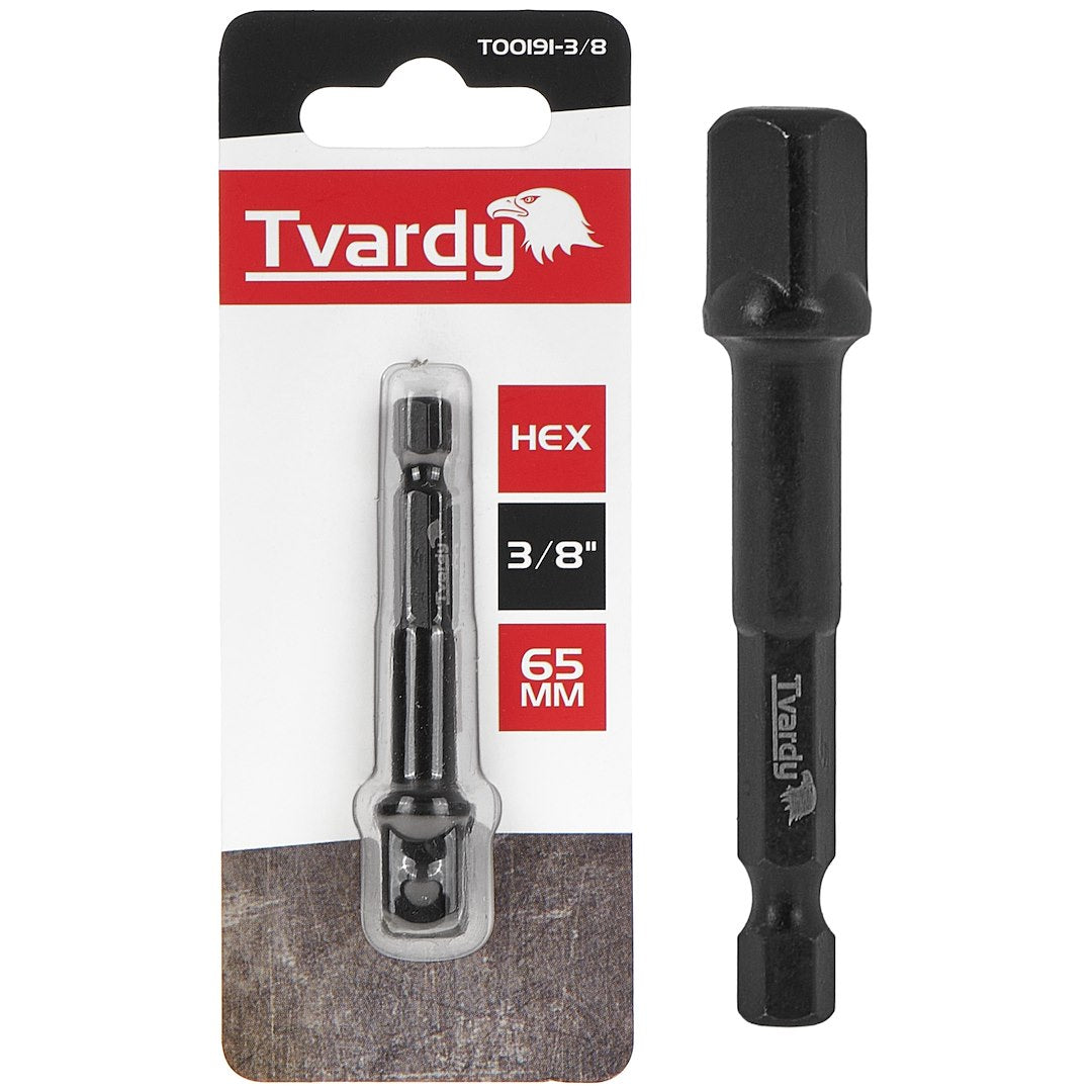 Adaptor biti de impact 3 / 8", 65 mm, Tvardy T00191-3/8