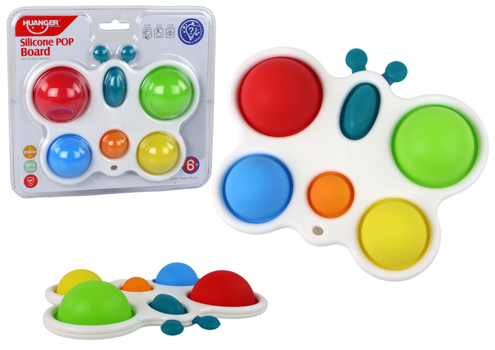 Jucarie pentru bebelusi din silicon, multicolor, Lean 16306
