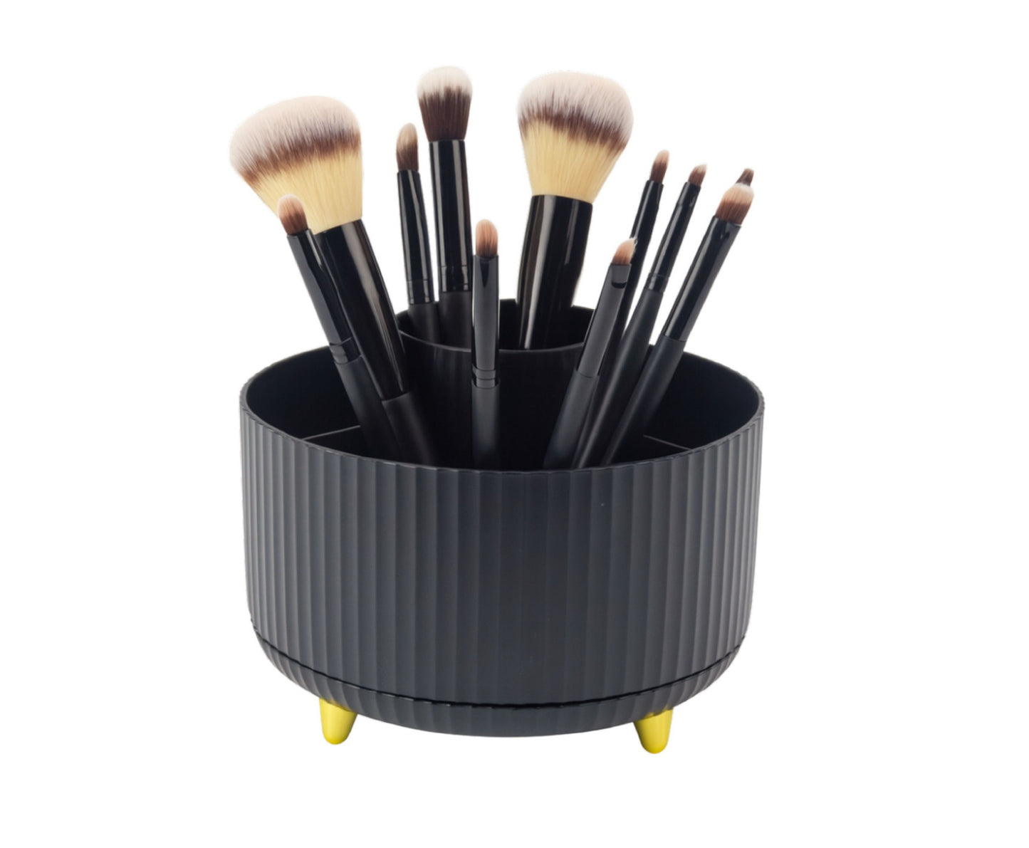Organizator rotativ pentru pensule, negru, 5 compartimente, 14 cm, Lean 24877