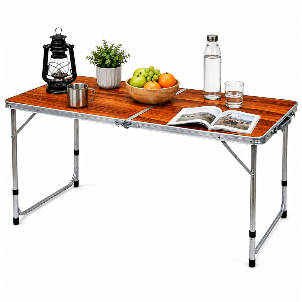 Masa pliabila pentru camping, 120 x 60 x 55-70 cm, Lean 32360