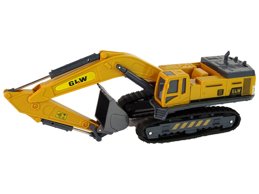 Excavator de jucarie 1:55, galben, Lean 13330