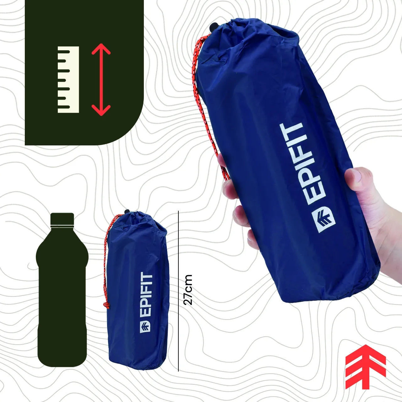 Saltea autogonflabila pentru camping, albastru, 190 x 60 x 5 cm, capacitate maxima 150 kg, MalTec 112758