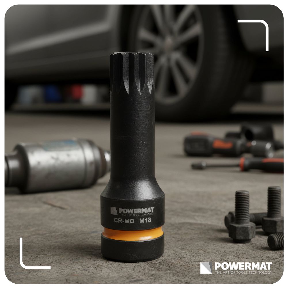 Set chei tubulare de impact PM-ZNU-518T, 8 bucati, Powermat PM1384