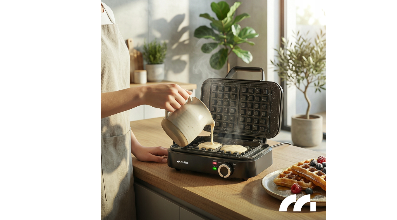 Aparat pentru gofre cu temperatura reglabila, 2000 W, MalTec 114778