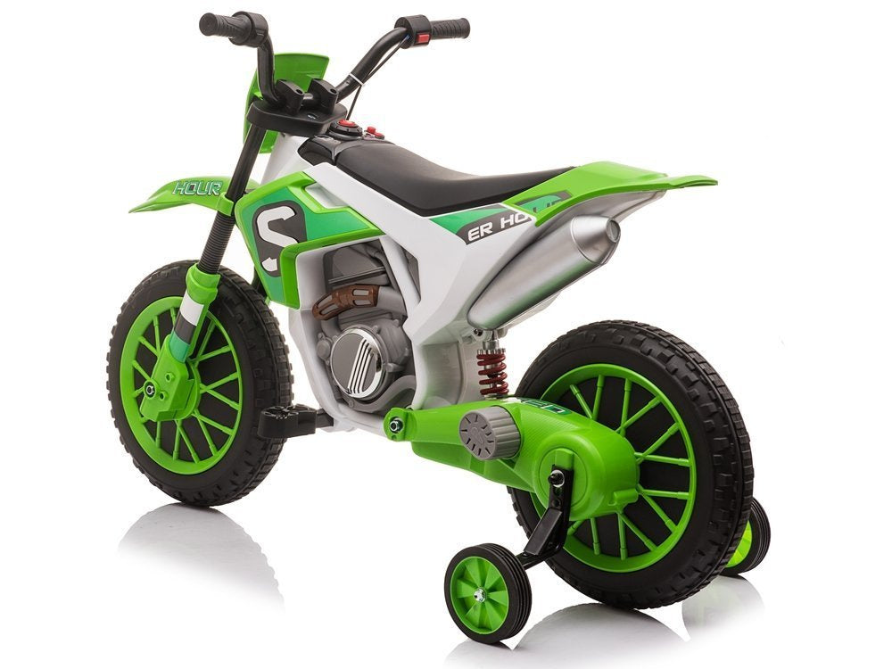 Motocicleta electrica XMX616, verde, Lean 9012