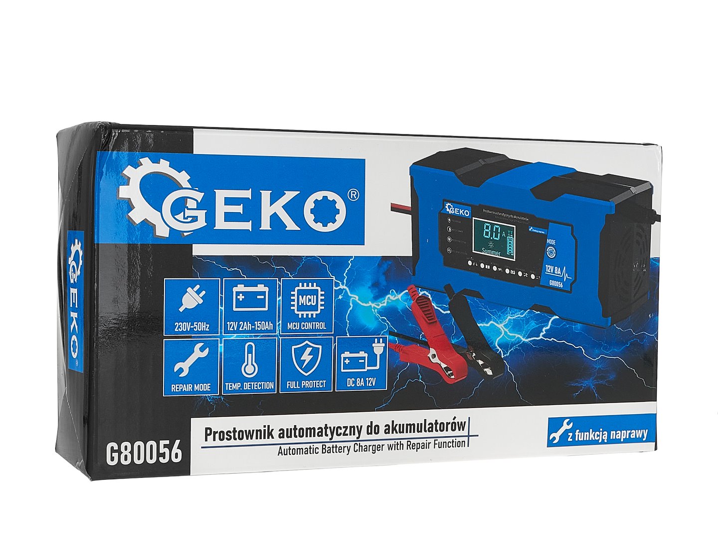 Starter auto multifunctional cu functie de reparare, 12 V, 8 A, Geko G80056