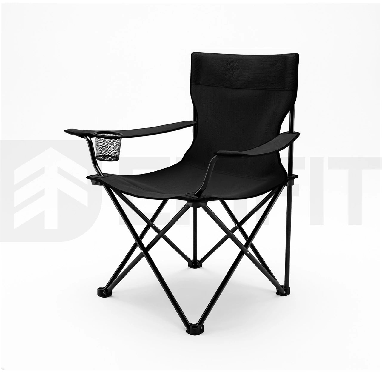 Scaun pliabil pentru camping  EpiFit GO100, negru, capacitate maxima 120 kg, MalTec 114248