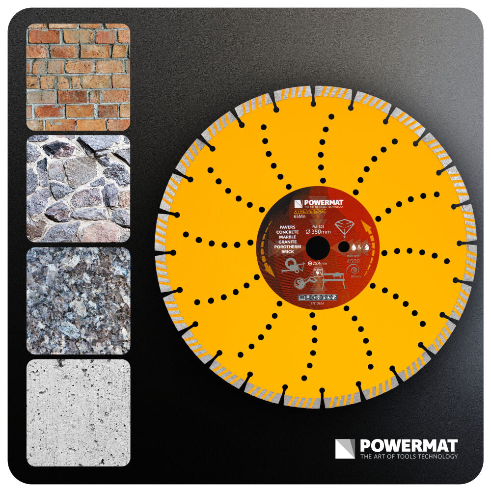 Disc diamantat segmentat PM-TDCS-3502T, 350 mm, Powermat PM1503