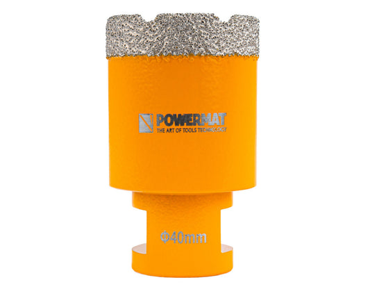 Carota diamantata pentru ceramica PM-DWK-40M14M, 40 mm, Powermat PM1574