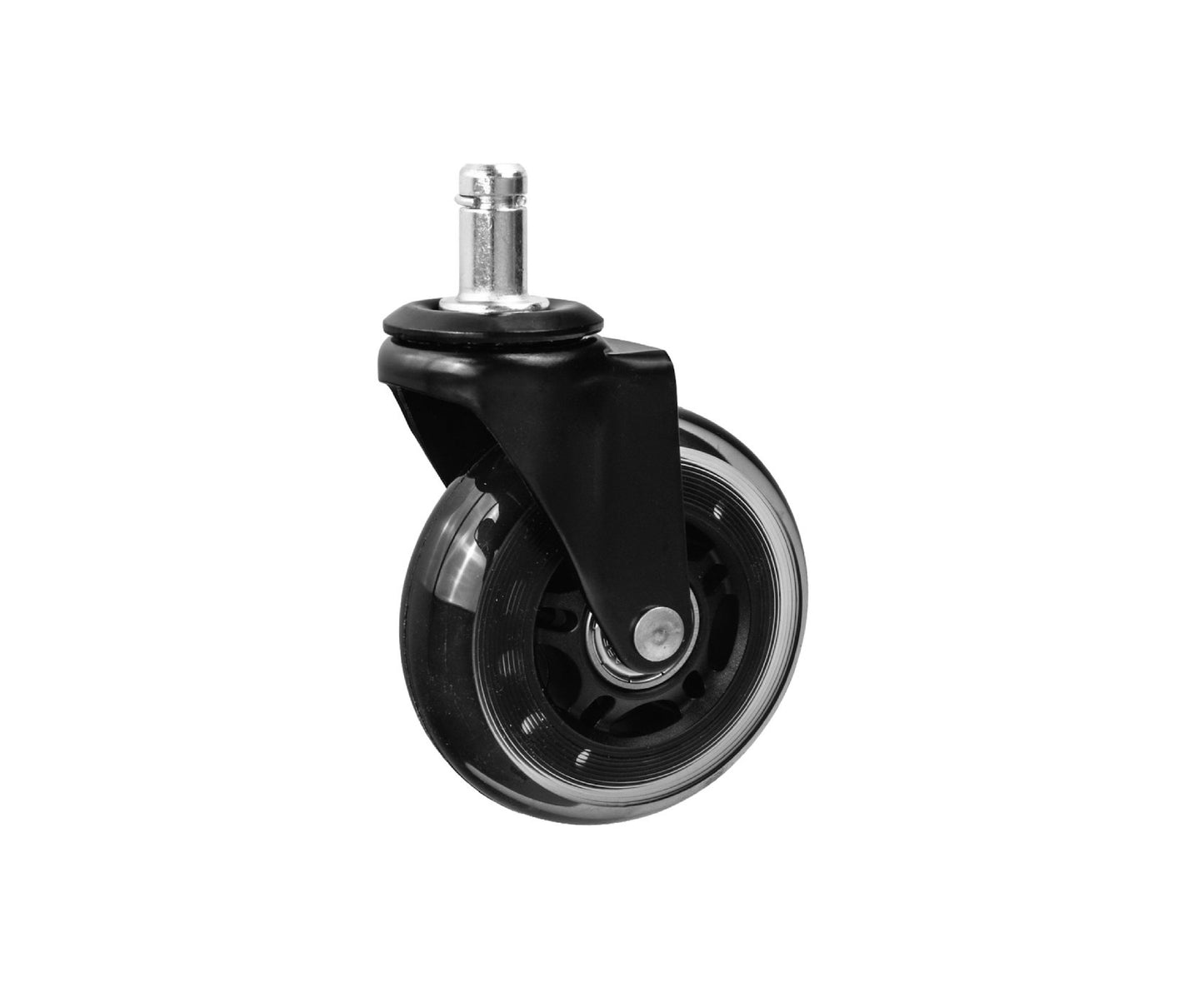 Set roti cauciucate pentru scaun, 75 mm, capacitate maxima 45 kg, 5 bucati, Geko G71552