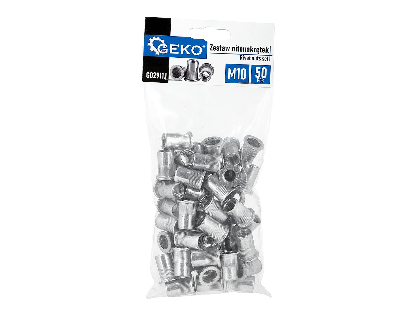 Set pop-nituri din aluminiu M10, 1-3.5, 50 bucati, Geko G02911J