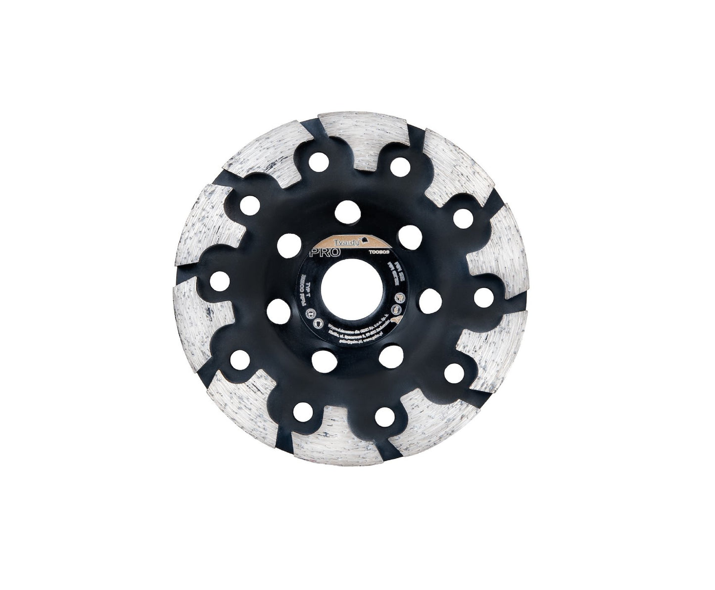Disc diamantat segmentat tip T Profi, 125x5x22.23mm, Tvardy T00809