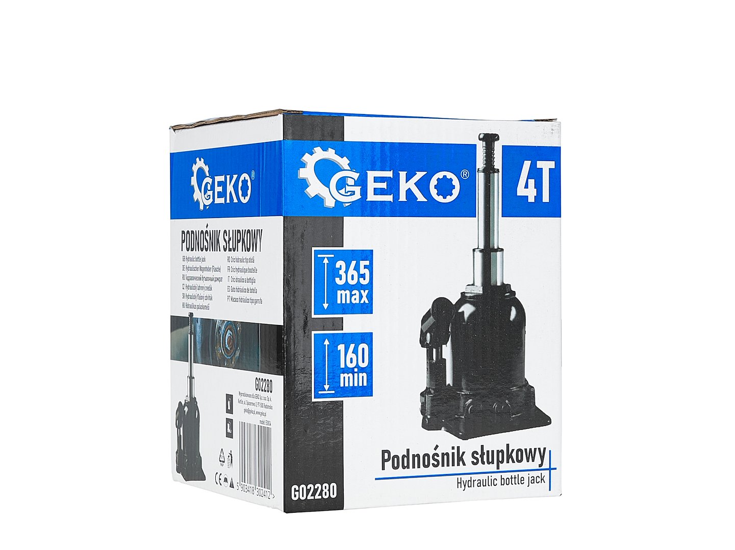 Cric hidraulic cu profil jos, 4 T, Geko G02280