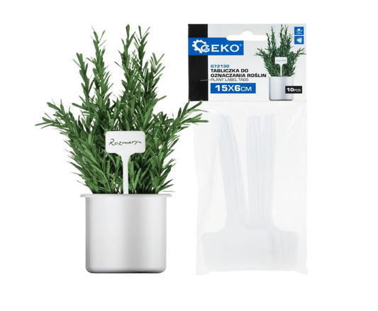 Set placute pentru identificare plante, 15x6cm, 10 bucati, Geko G72130