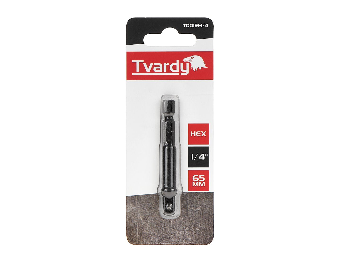 Adaptor biti de impact HEX 1/4", 65 mm, Tvardy T00191-1/4