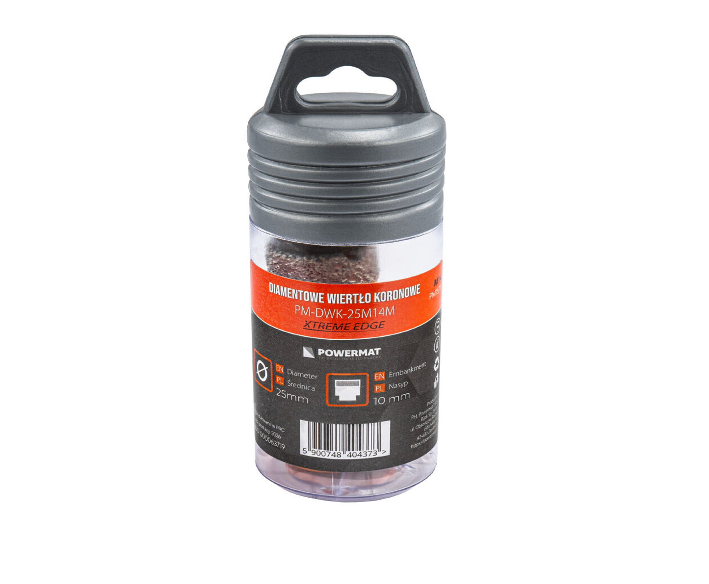 Carota diamantata pentru gresie PM-DWK-25M14M, 25 mm, Powermat PM1571