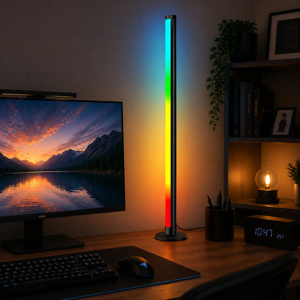Lampa de podea LED RGB reglabila cu telecomanda, 90 cm, Lean 30951