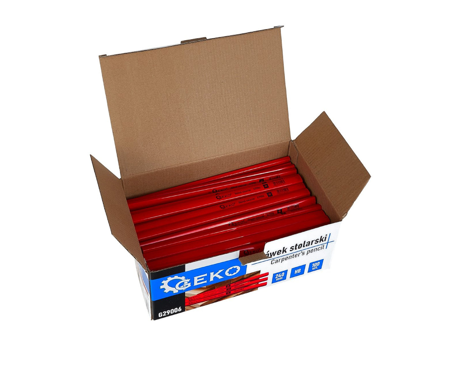 Set creioane de tamplarie HB, 240 mm, 100 bucati, Geko G29006