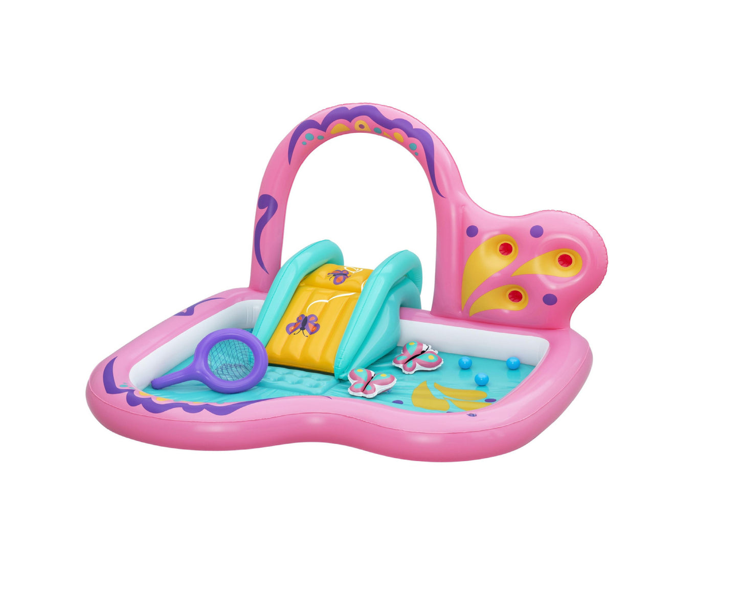 Spatiu de joaca gonflabil Butterfly Wonder, 180 x 180 x 117 cm, roz, Lean 32031