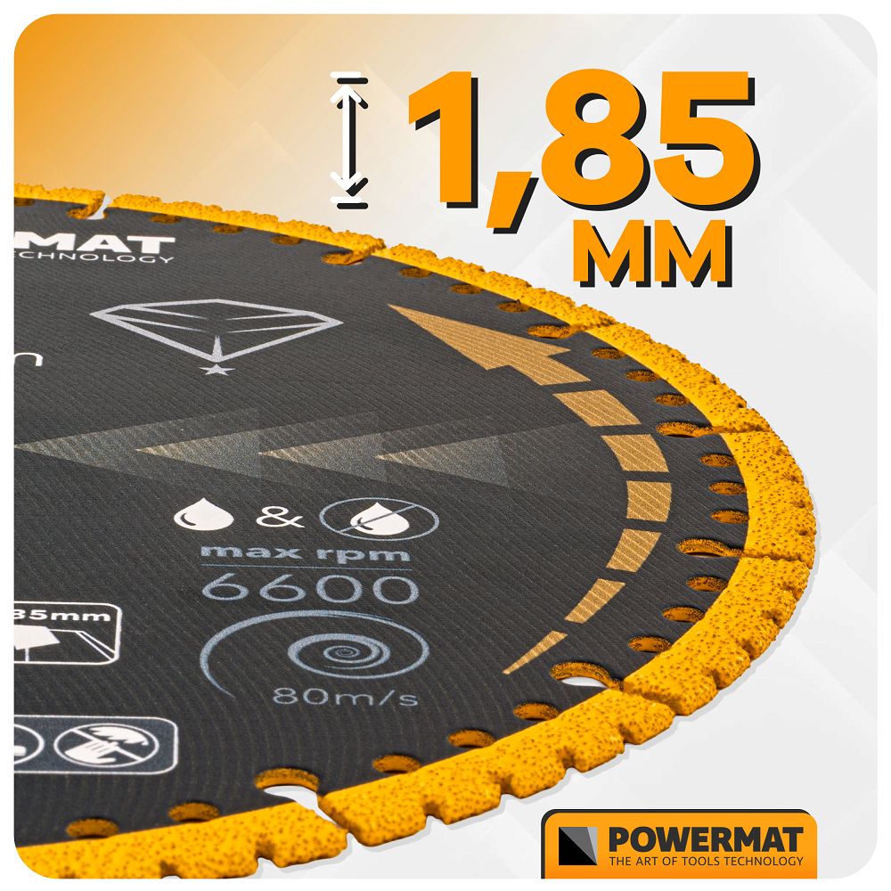 Disc diamantat universal PM-TDCS-2301T, 230 mm, Powermat PM1422