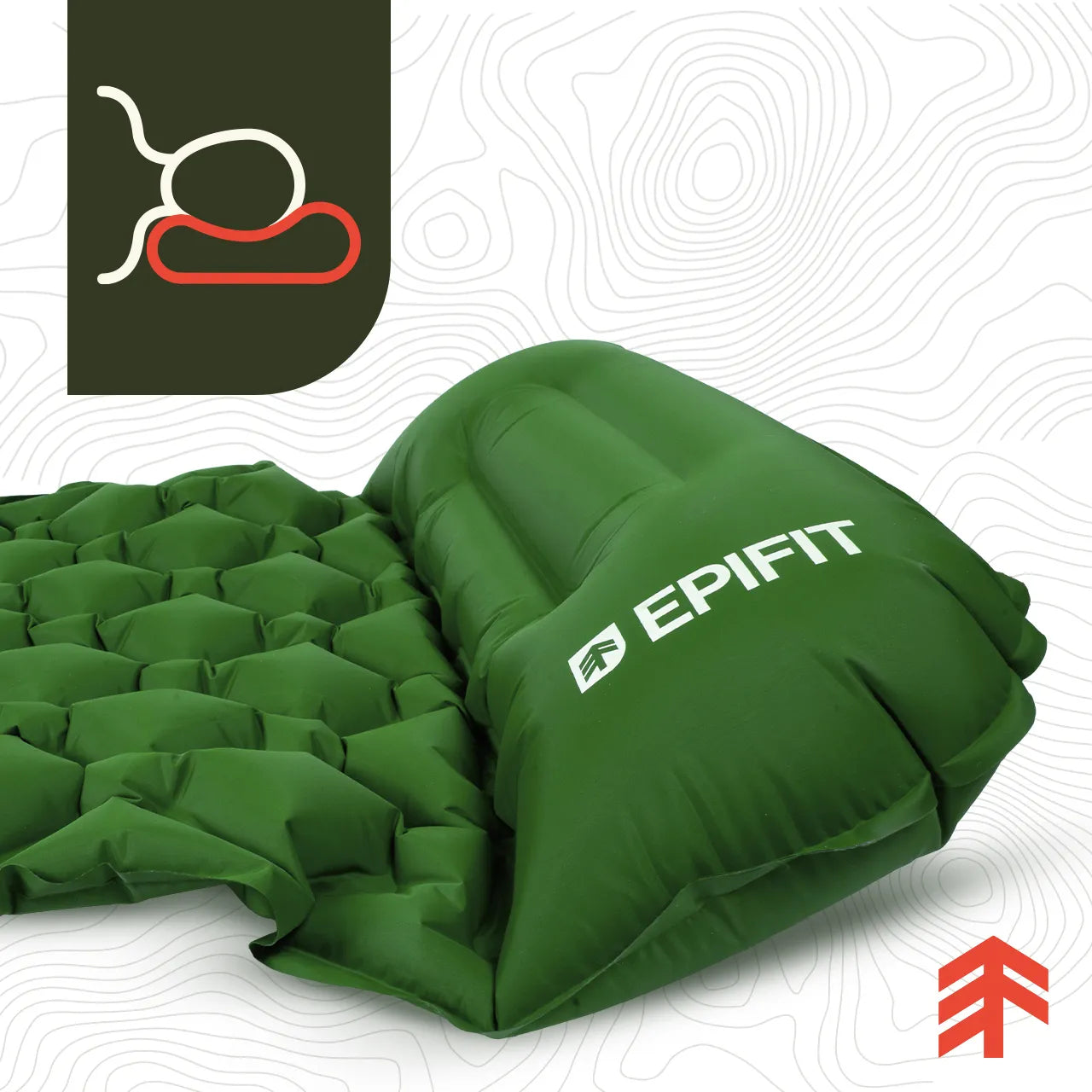 Saltea autogonflabila pentru camping, 190 x 60 cm, verde, MalTec 112759