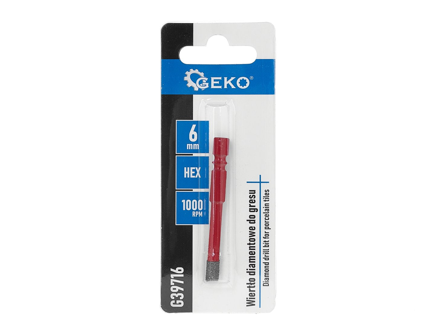 Burghiu diamantat pentru ceramica HEX, 6 mm, Geko G39716
