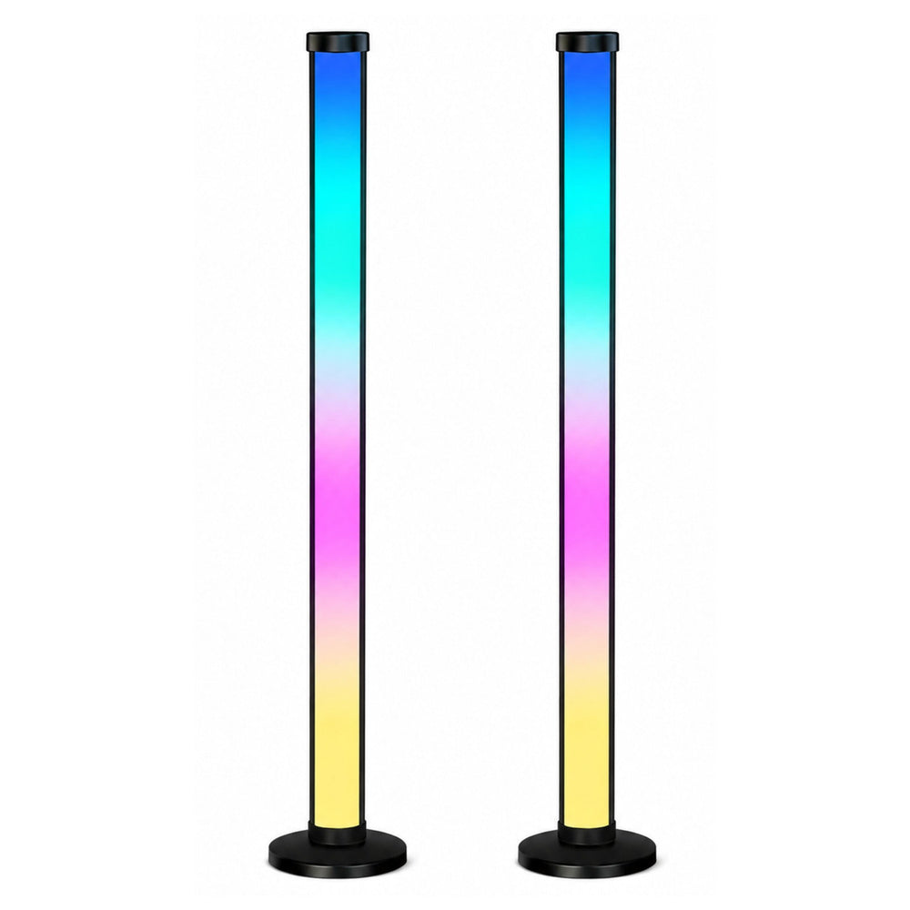Veioze inteligente cu lumini LED RGB colorate, telecomanda cu aplicatie, 125 cm, 2 bucati, Lean 31094