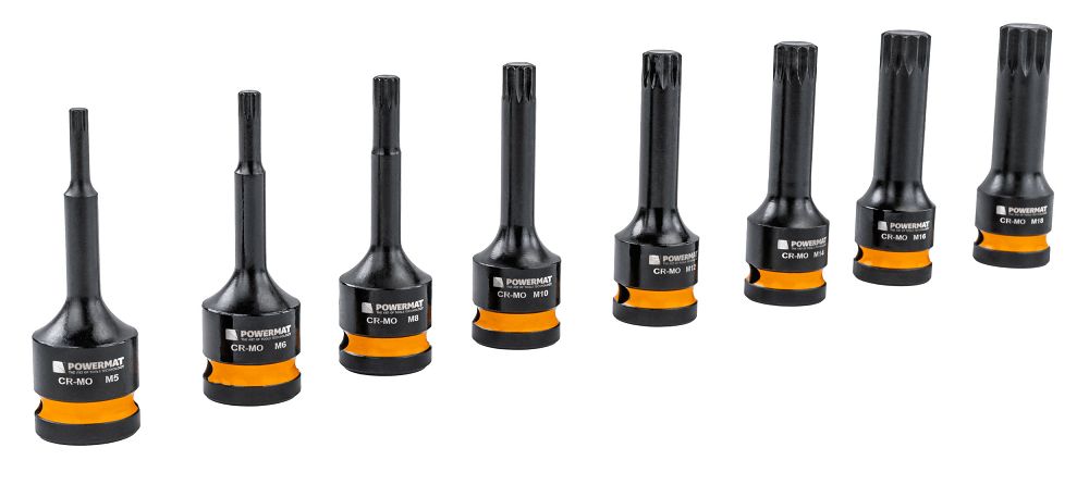 Set chei tubulare de impact PM-ZNU-518T, 8 bucati, Powermat PM1384